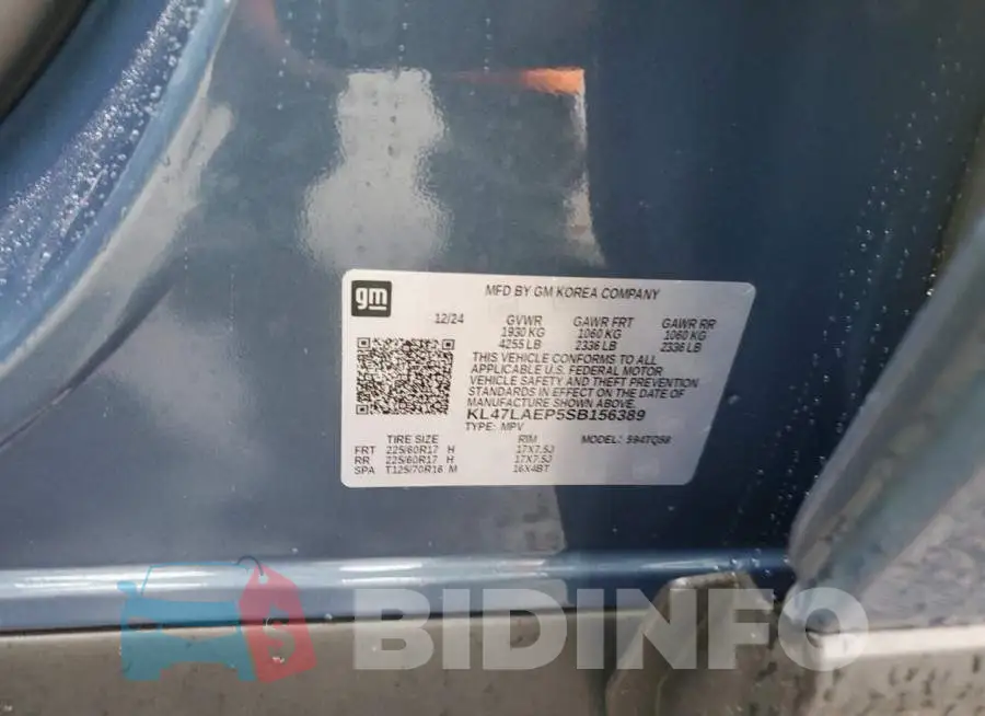 KL47LAEP5SB156389 Photo# 12