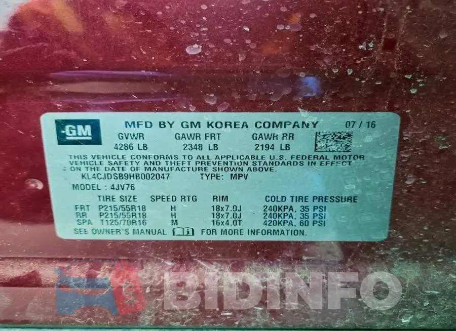KL4CJDSB9HB002047 Photo# 13