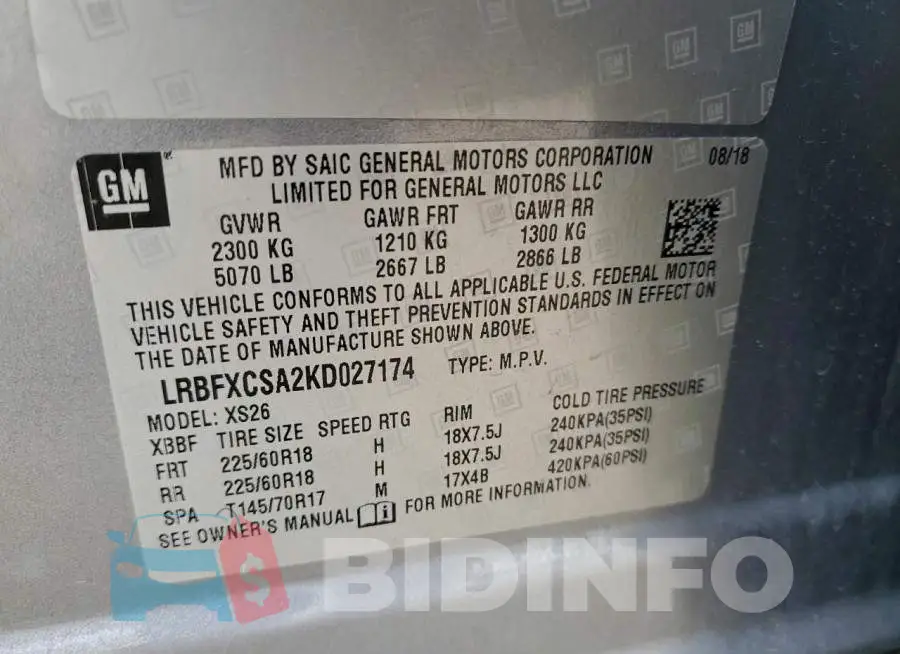 LRBFXCSA2KD027174 Photo# 12