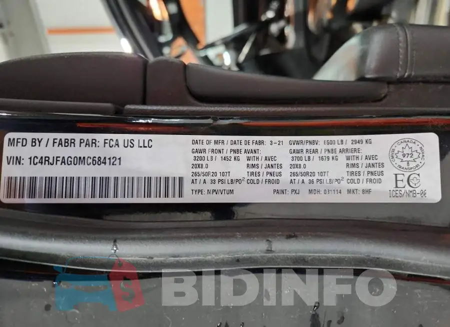 1C4RJFAG0MC684121 Photo# 13