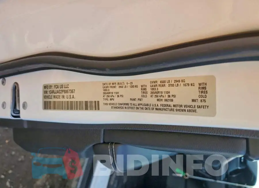 1C4RJJAG2P8867367 Photo# 13