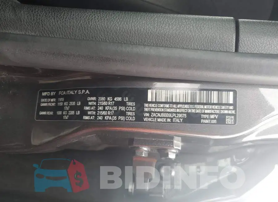 ZACNJBBB9LPL29675 Photo# 14