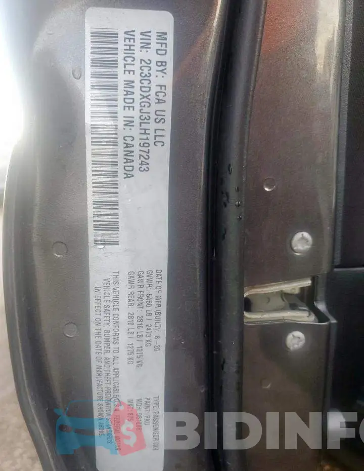 2C3CDXGJ3LH197243 Photo# 12