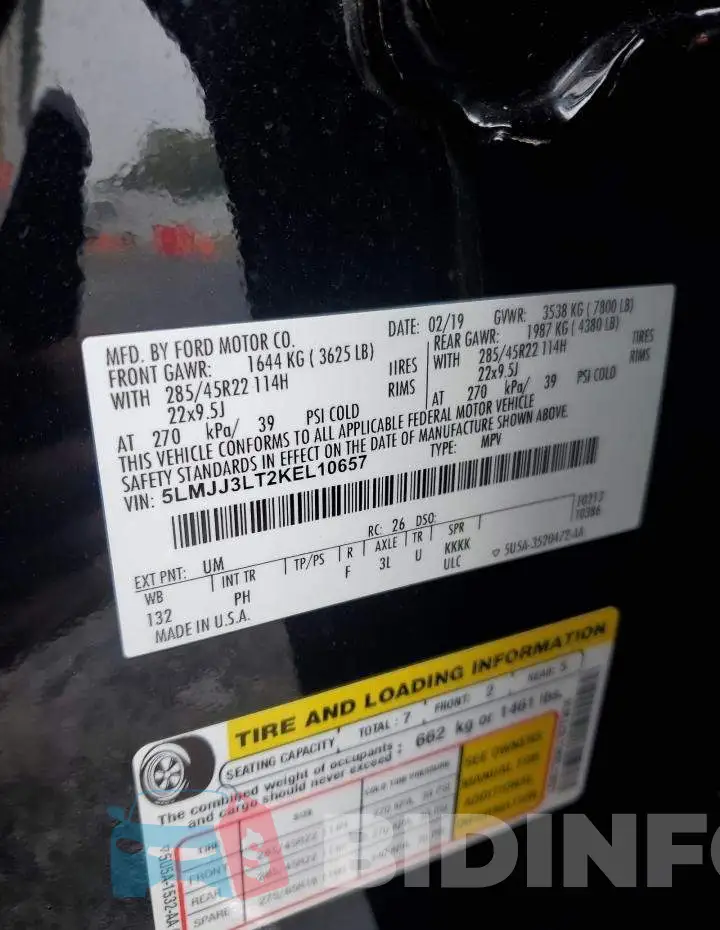 5LMJJ3LT2KEL10657 Photo# 13