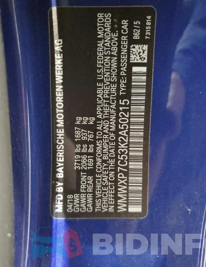 WMWXP7C53K2A50215 Photo# 12