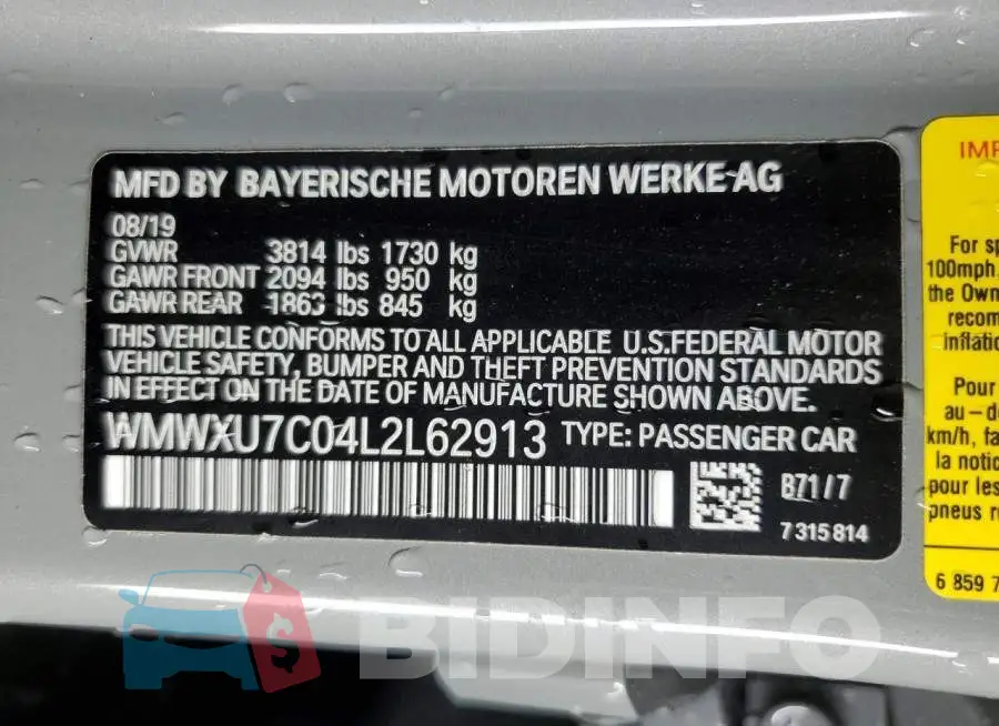 WMWXU7C04L2L62913 Photo# 12
