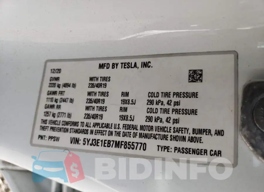 5YJ3E1EB7MF855770 Photo# 12