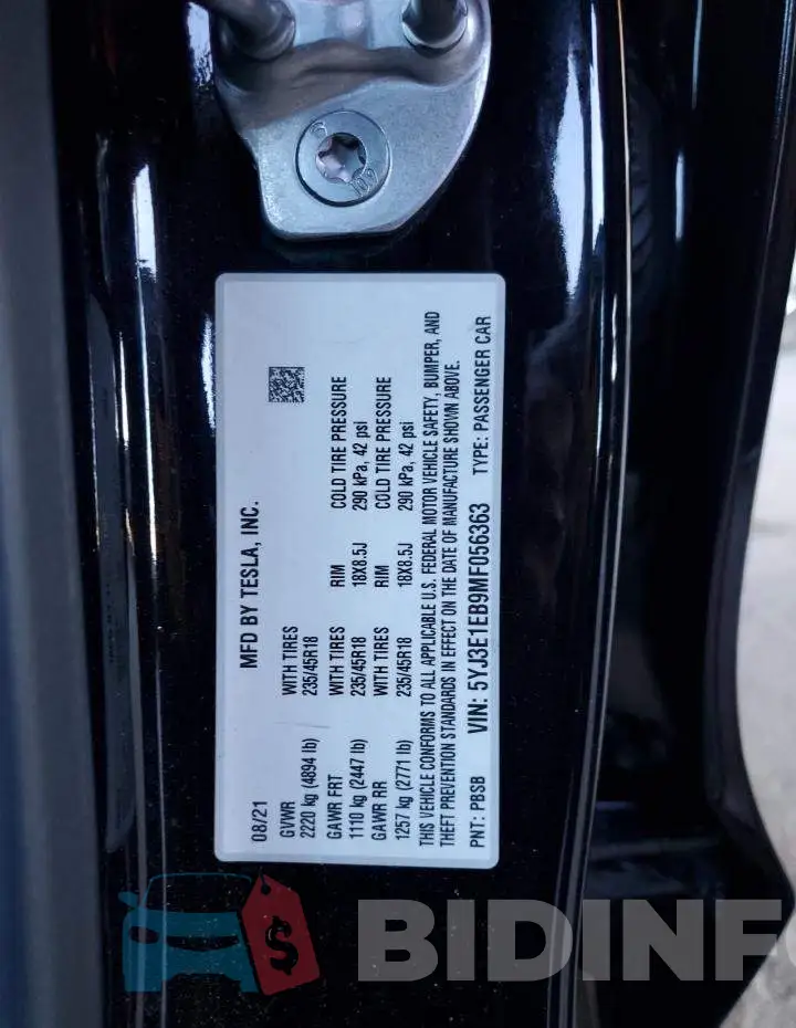 5YJ3E1EB9MF056363 Photo# 13