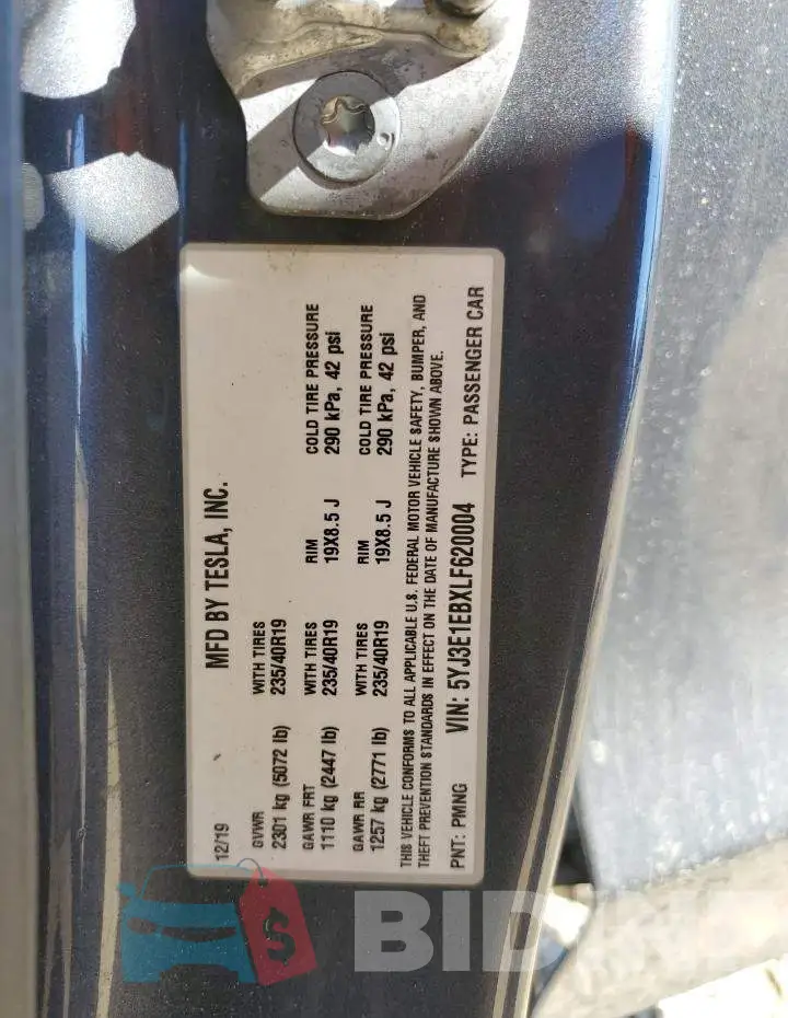 5YJ3E1EBXLF620004 Photo# 12
