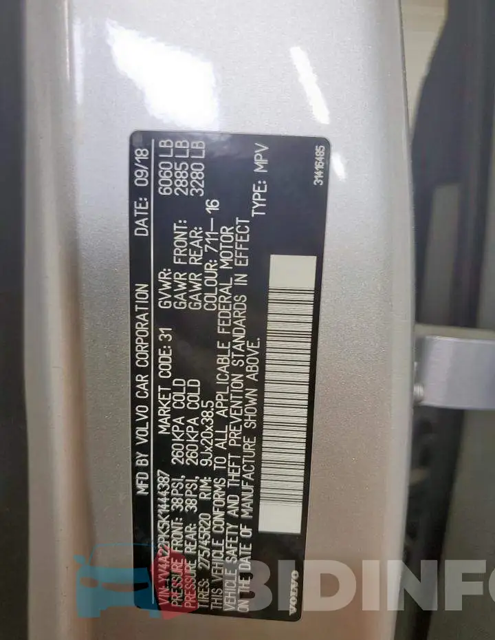 YV4A22PK5K1444387 Photo# 13
