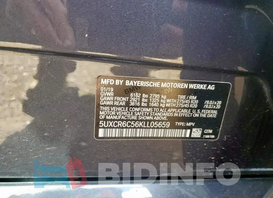 5UXCR6C56KLL05659 Photo# 14