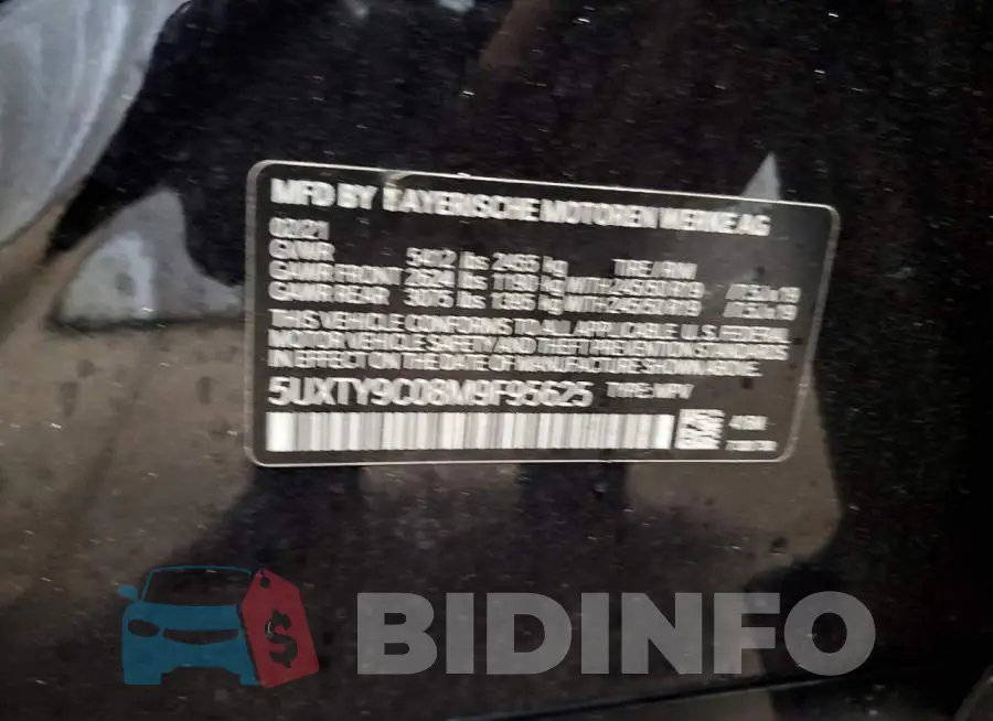 5UXTY9C08M9F95625 Photo# 12