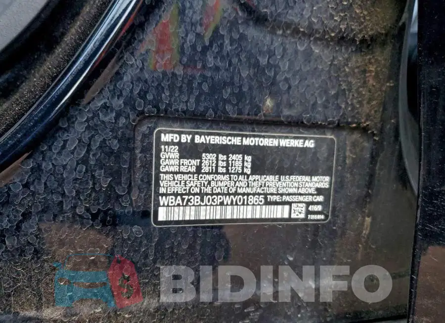 WBA73BJ03PWY01865 Photo# 12