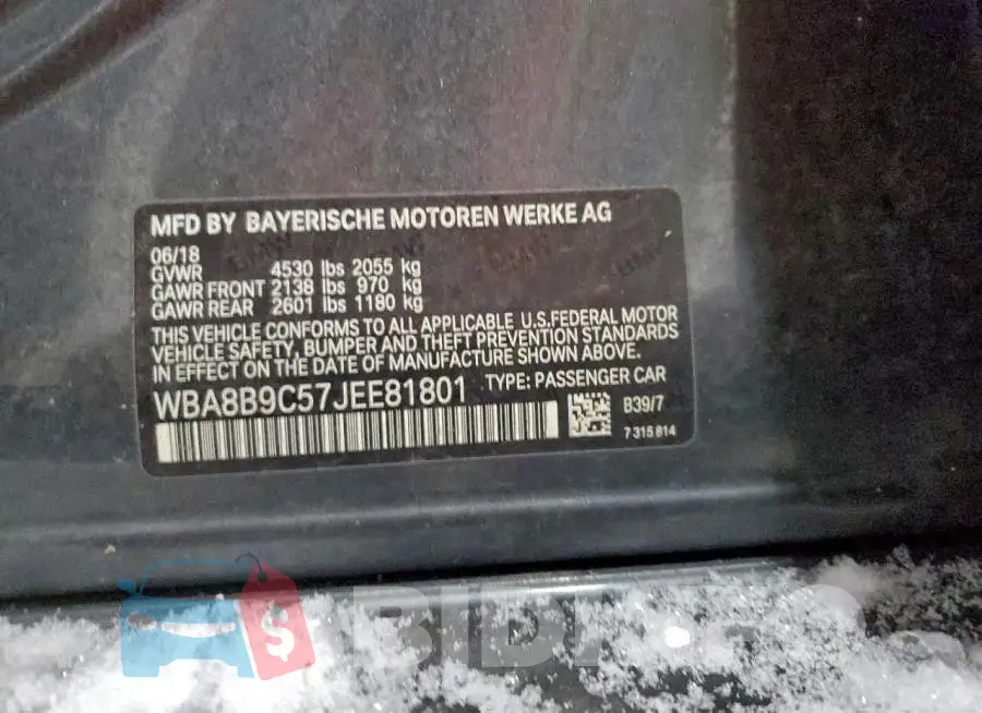 WBA8B9C57JEE81801 Photo# 12