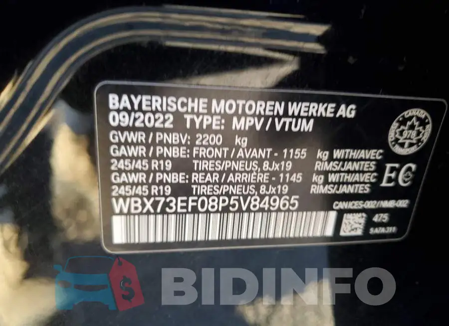WBX73EF08P5V84965 Photo# 12