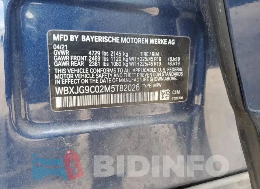 WBXJG9C02M5T82026 Photo# 14