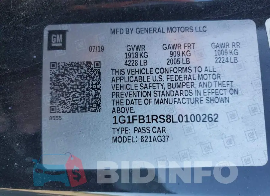 1G1FB1RS8L0100262 Photo# 12