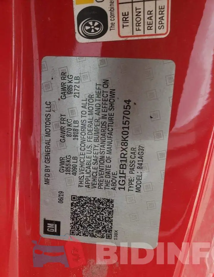 1G1FB1RX8K0157054 Photo# 12