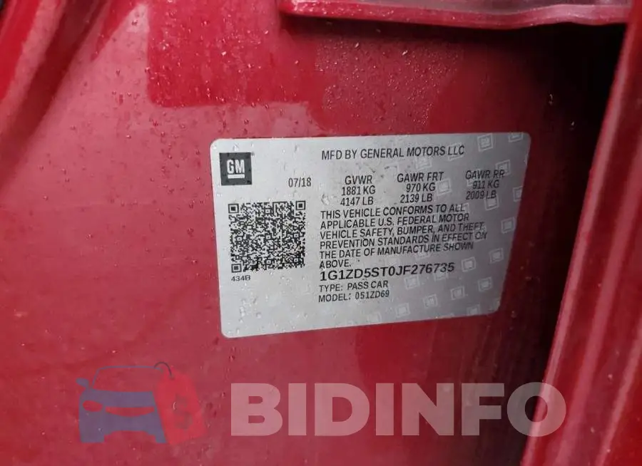 1G1ZD5ST0JF276735 Photo# 12