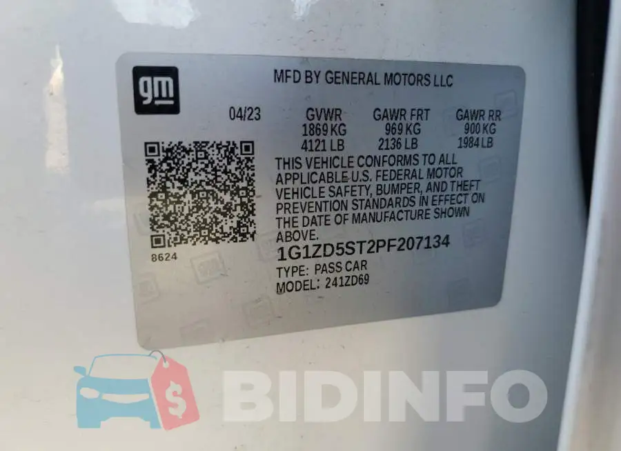 1G1ZD5ST2PF207134 Photo# 12