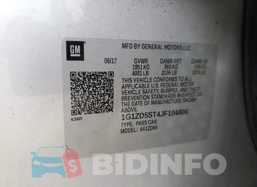 1G1ZD5ST4JF104806 Photo# 12
