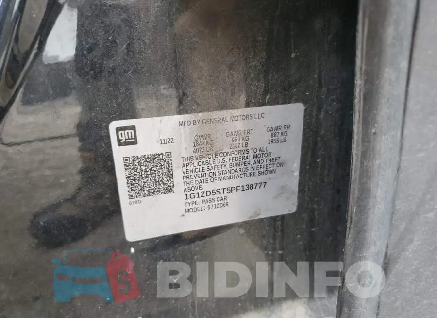 1G1ZD5ST5PF138777 Photo# 12
