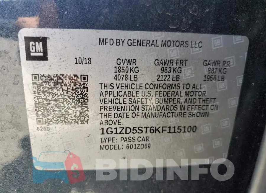 1G1ZD5ST6KF115100 Photo# 12