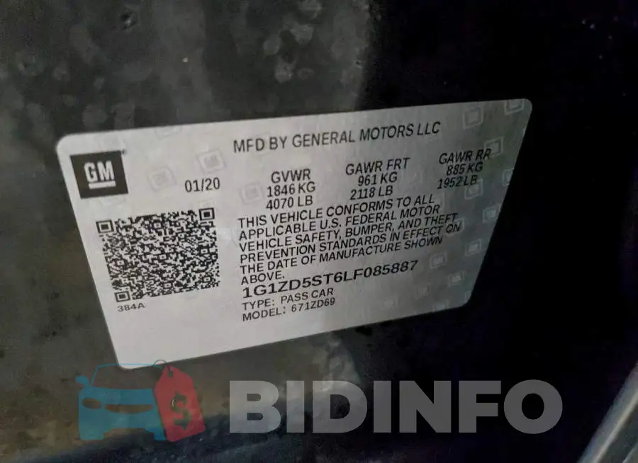 1G1ZD5ST6LF085887 Photo# 12