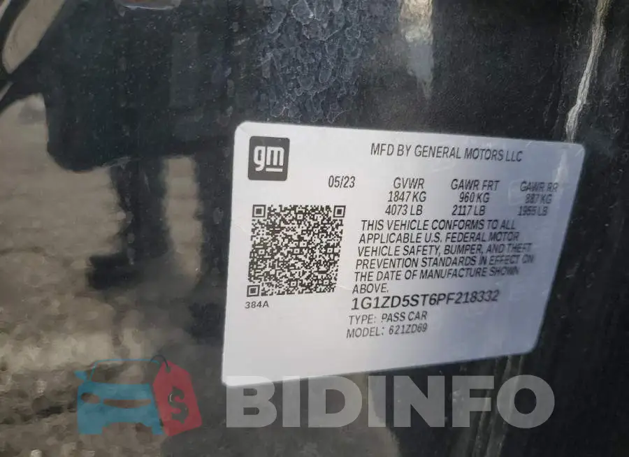 1G1ZD5ST6PF218332 Photo# 13
