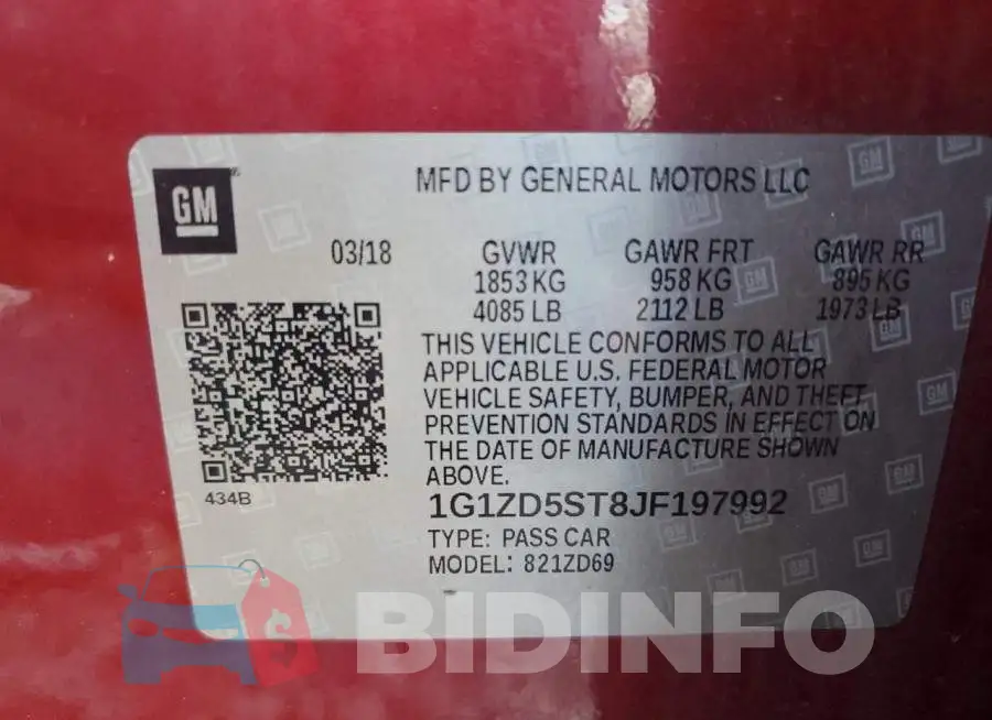 1G1ZD5ST8JF197992 Photo# 12