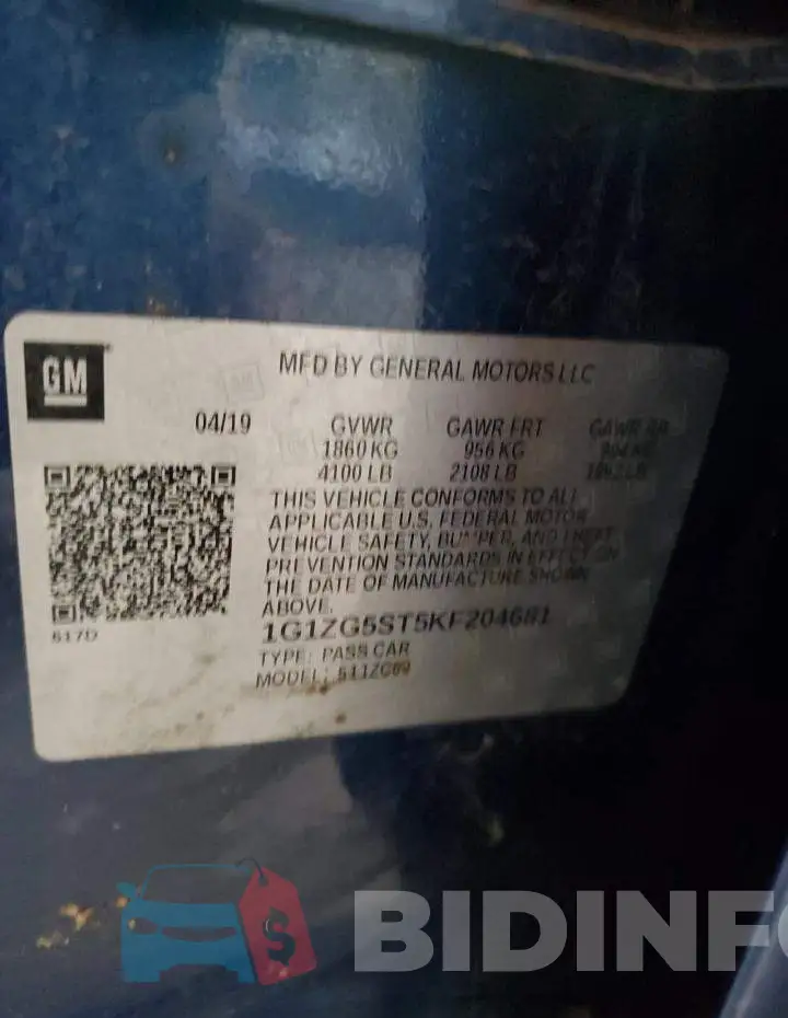 1G1ZG5ST5KF204681 Photo# 12