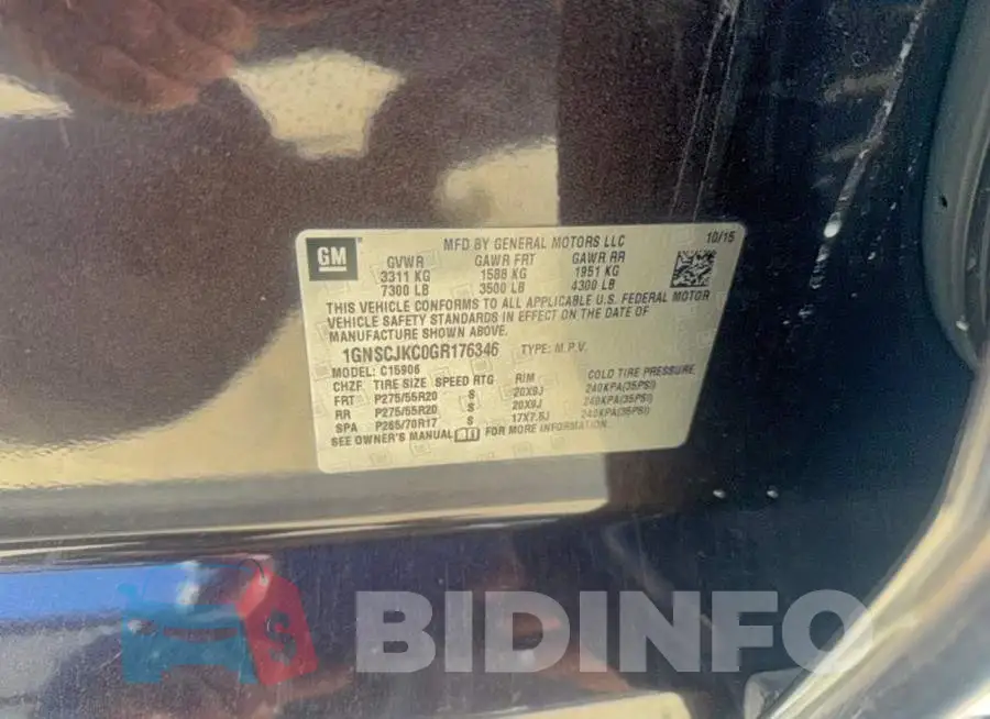 1GNSCJKC0GR176346 Photo# 10