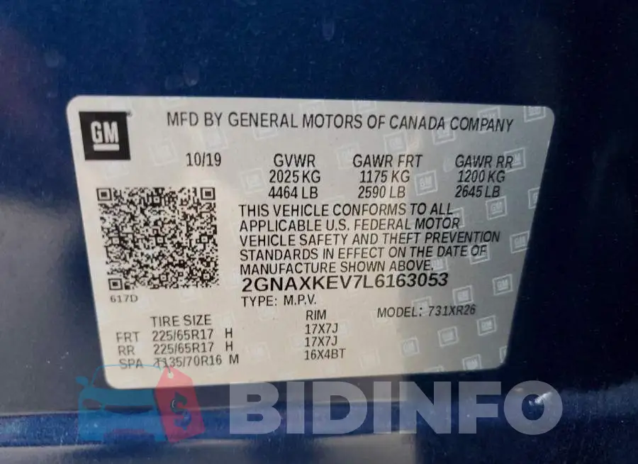 2GNAXKEV7L6163053 Photo# 13
