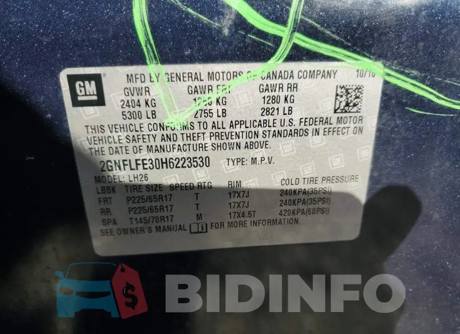 2GNFLFE30H6223530 Photo# 14