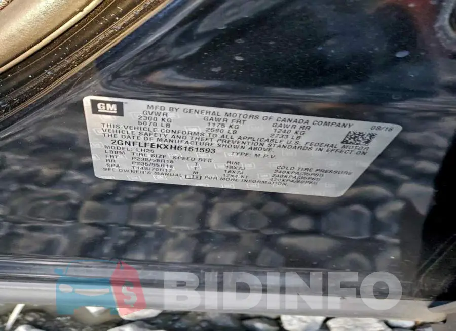 2GNFLFEKXH6161593 Photo# 13