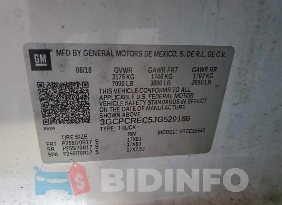 3GCPCREC5JG520186 Photo# 12