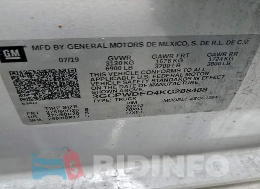 3GCPWDED4KG288488 Photo# 12
