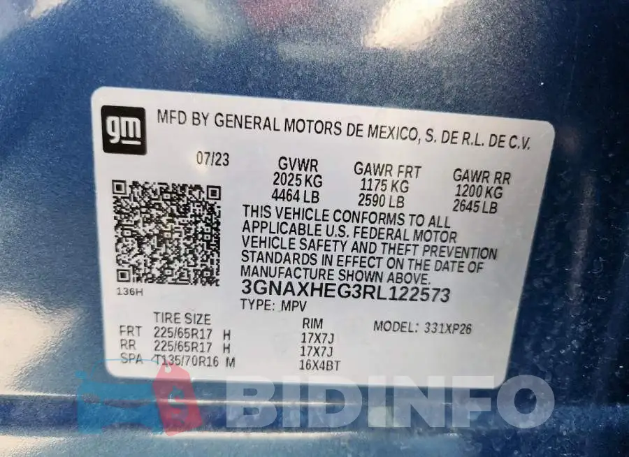 3GNAXHEG3RL122573 Photo# 14