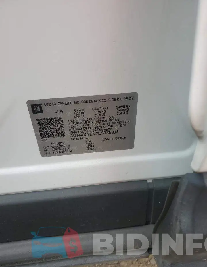 3GNAXNEV7LS736813 Photo# 13