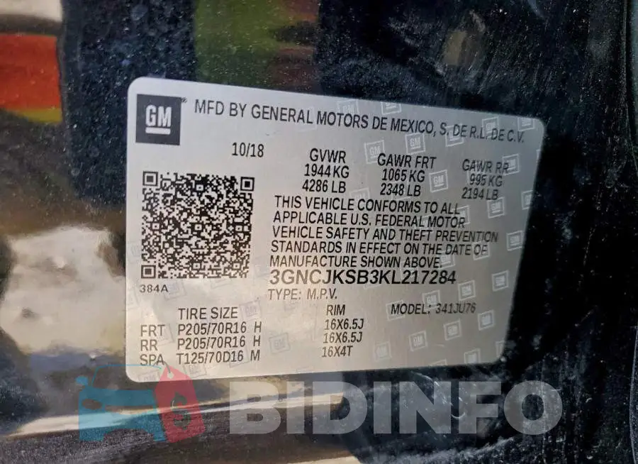 3GNCJKSB3KL217284 Photo# 13