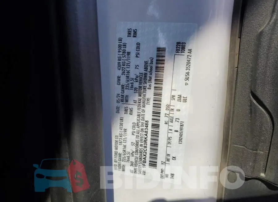 1FBAX2C83RKA83488 Photo# 13