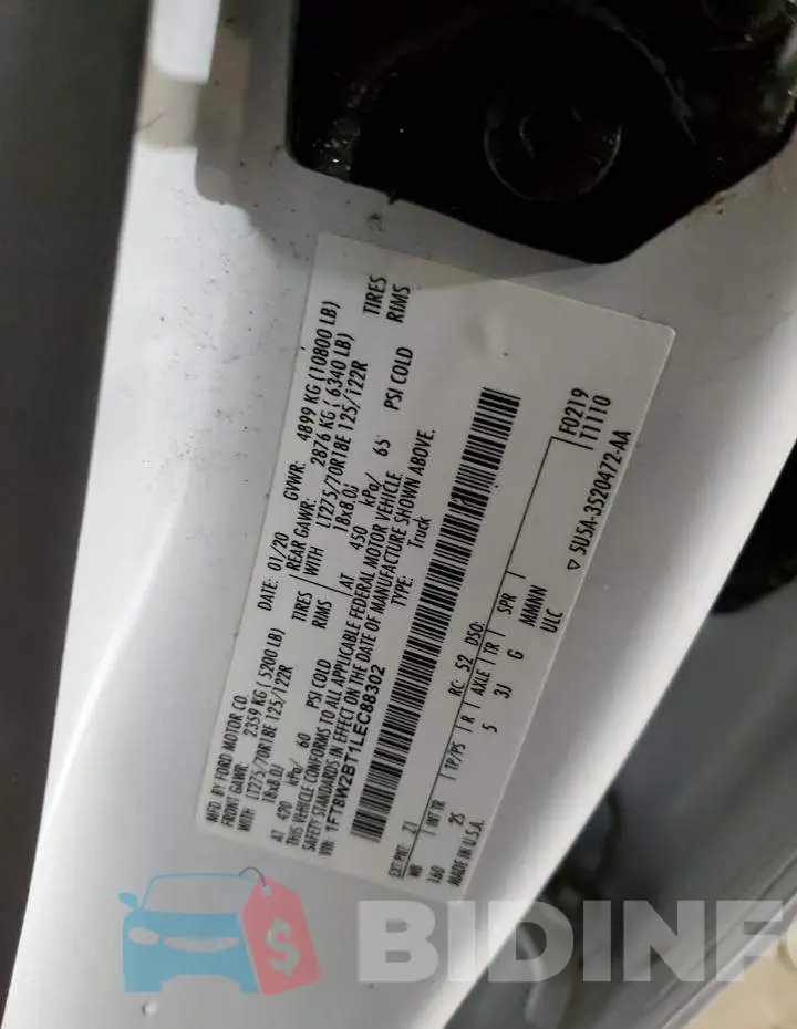 1FT8W2BT1LEC88302 Photo# 13