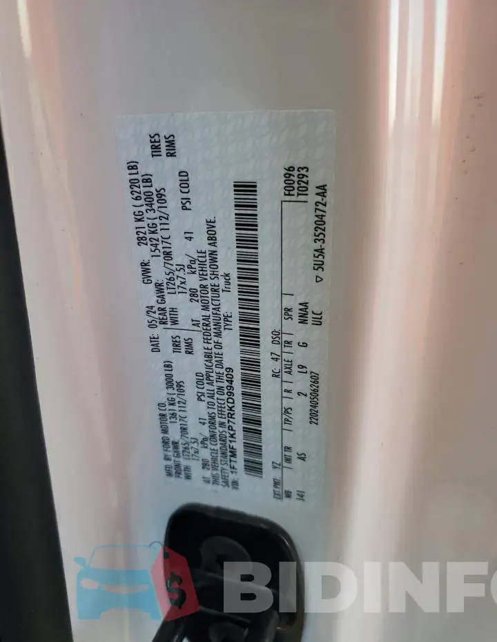 1FTMF1KP7RKD99409 Photo# 12