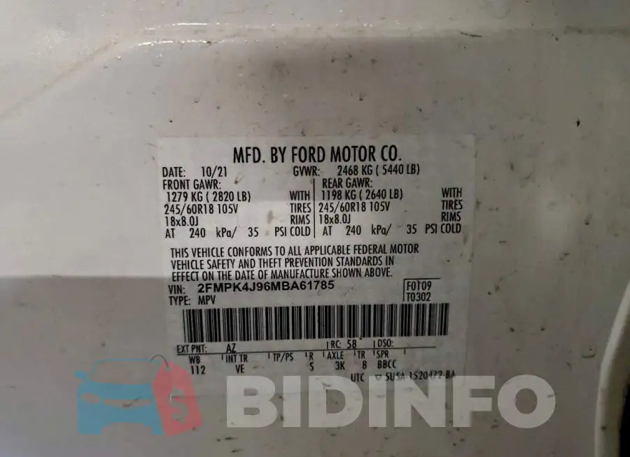 2FMPK4J96MBA61785 Photo# 13