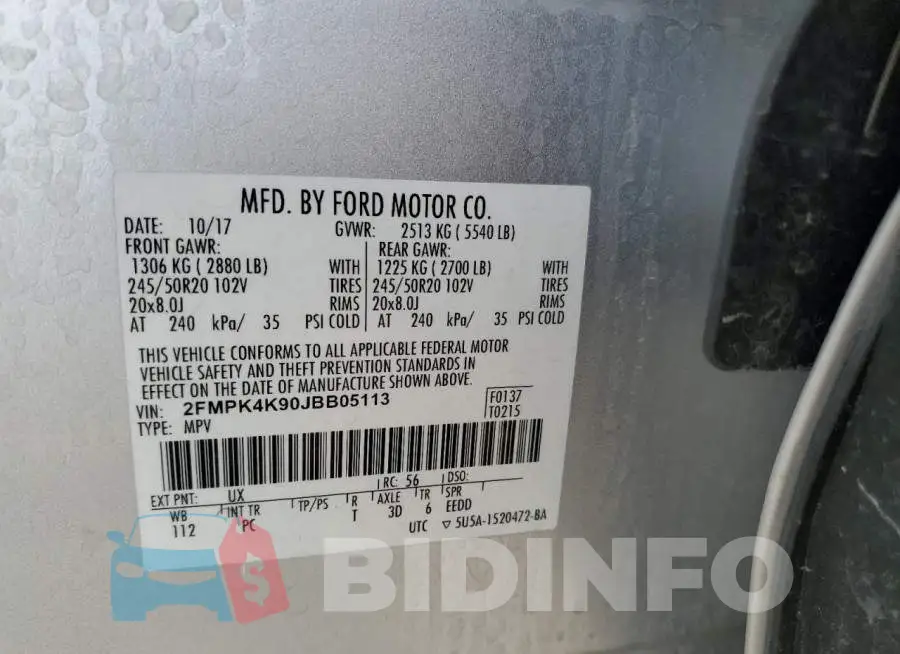 2FMPK4K90JBB05113 Photo# 13