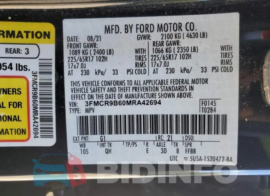 3FMCR9B60MRA42694 Photo# 14