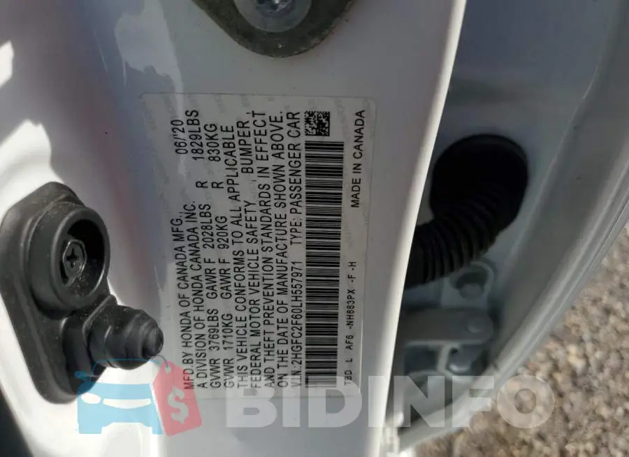 2HGFC2F60LH557971 Photo# 12