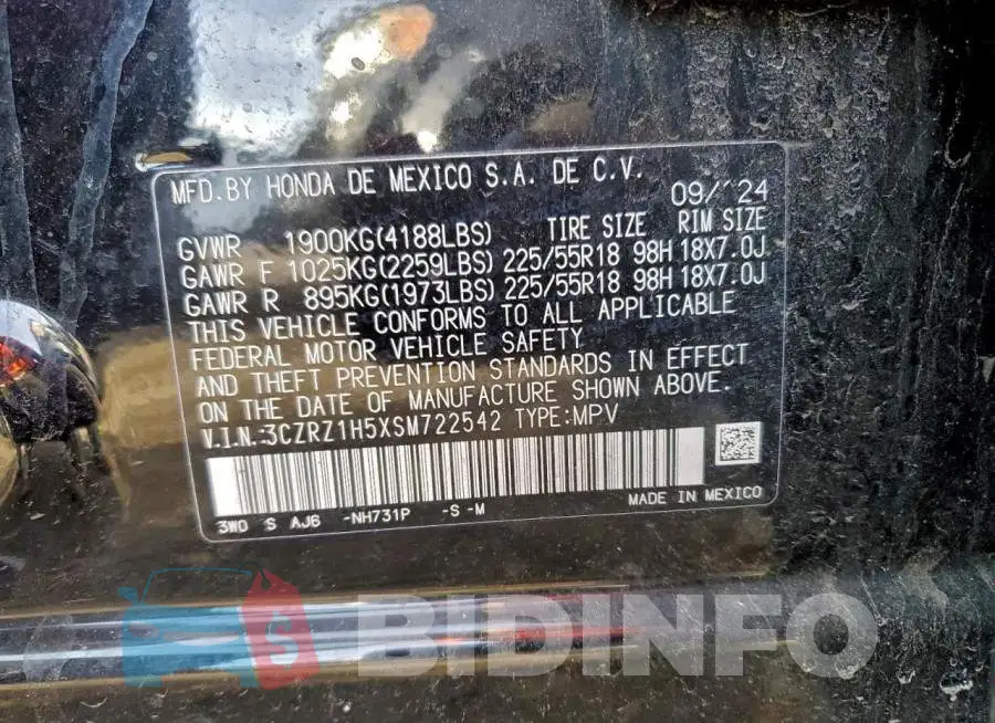 3CZRZ1H5XSM722542 Photo# 14