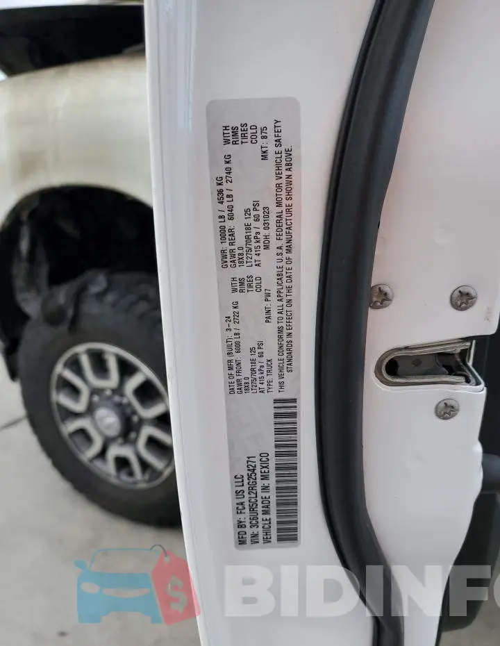 3C6UR5CL2RG254271 Photo# 12