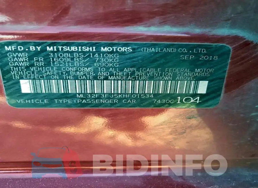 ML32F3FJ5KHF01534 Photo# 12